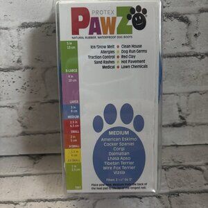 Protex Pawz Rubber Dog Blue Boots Size Medium 12 Pack NWT